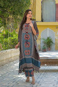 Red blue Azrak 2PC Kaftan