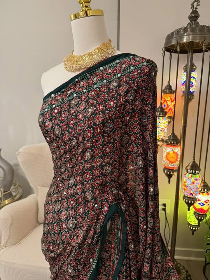 Pure Modal Silk Azrak (Bottle Green)
