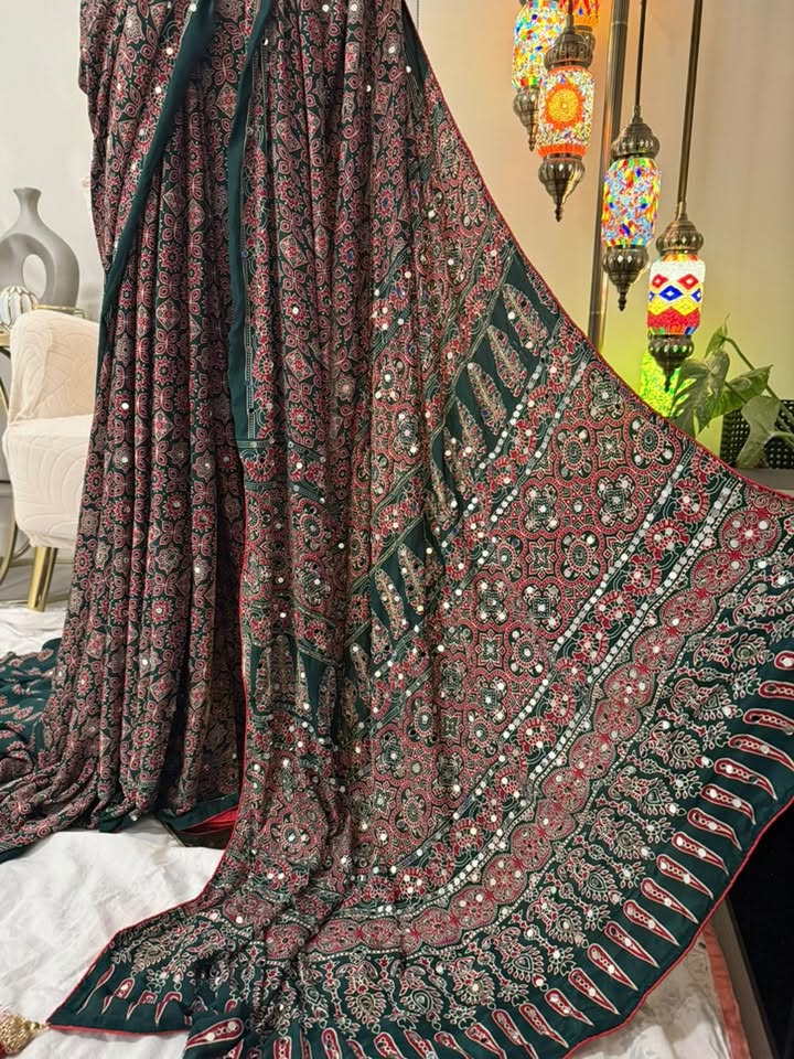 Pure Modal Silk Azrak (Bottle Green)