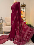 Pure Modal Silk Azrak (Deep Berry/Burgundy)