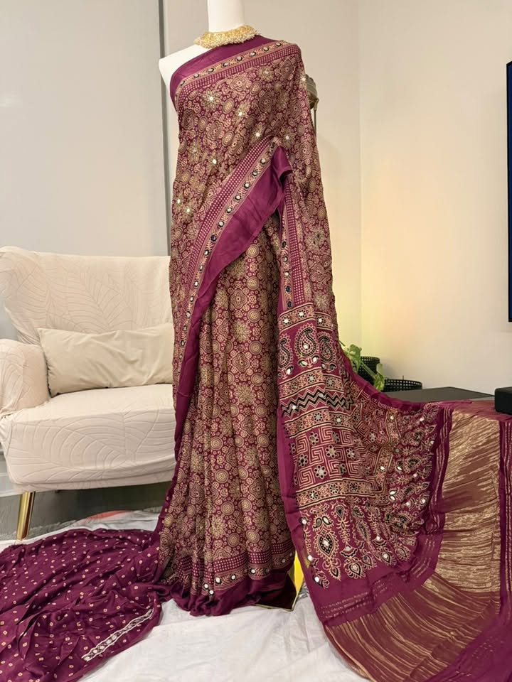 Pure Modal Silk Azrak (Lavender)
