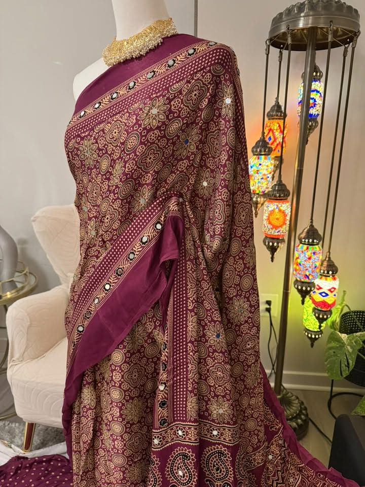 Pure Modal Silk Azrak (Lavender)